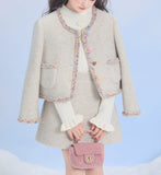 【1/25まで！入学式フォーマル10%OFF対象商品】パステルツイードセレモニーセットアップ02782