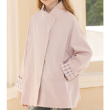 ハートボタンチェック切替コート02801