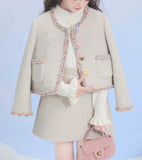 【1/25まで！入学式フォーマル10%OFF対象商品】パステルツイードセレモニーセットアップ02782