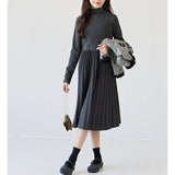 【1/25まで！入学式フォーマル10%OFF対象商品】モノトーンツイードジャケット+プリーツワンピース02783