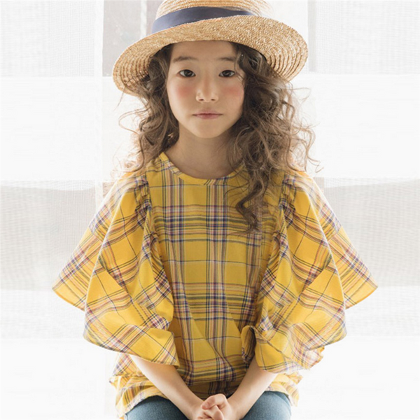 イエローチェックトップス02278 – Foonique