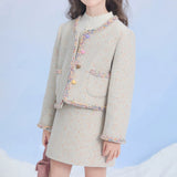 【1/25まで！入学式フォーマル10%OFF対象商品】パステルツイードセレモニーセットアップ02782