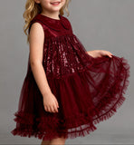 襟付きスパンコールドレス02700