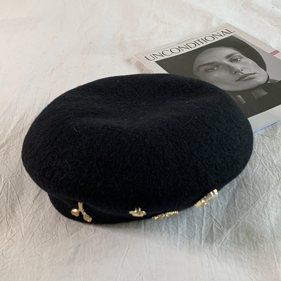 ブローチモチーフベレー帽01689 – Foonique